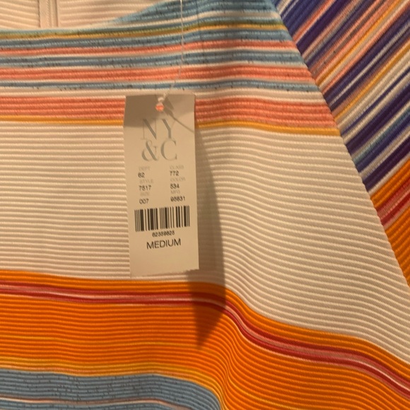 New York & Company Multicolored Striped Cocktail Dress - Picture 6 of 6
